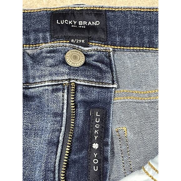 Lucky Brand Jeans Zoe High Rise Straight Leg Raw Hem Women's Size 8/29R - Picture 10 of 16